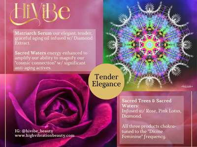 Image of a label displaying this chakra set helps us to connect with the divinity all around us and within us. Each product is tuned to 936 HZ the frequency of the crown chakra, strengthened with the infusion of diamond extract, one of the strongest materials on earth. Also amplified with the energy essence of Rose & Pink Lotus. 