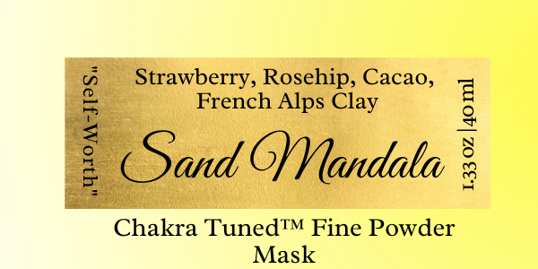 Sand Mandala - Chakra Tuned Fine Powder Mask - "Self-Worth"