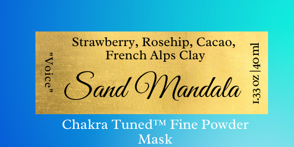 Sand Mandala - Chakra Tuned Fine Powder Mask - "Voice"